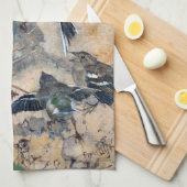 Linge De Cuisine Oiseaux et libellules, Bruno Liljefors (Quart Plié)