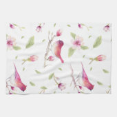 Linge De Cuisine Oiseaux Et Magnolia (Horizontal)