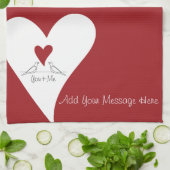 Linge De Cuisine Oiseaux modernes simples personnalisés en amour Co (Plié)