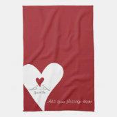 Linge De Cuisine Oiseaux modernes simples personnalisés en amour Co (Vertical)