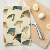 Linge De Cuisine Oiseaux nord-américains (Quart Plié)