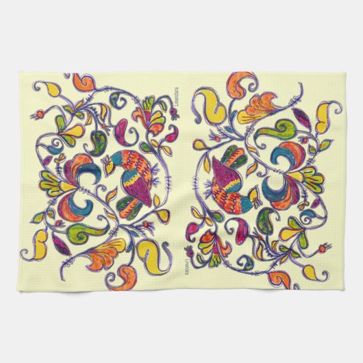 Linge De Cuisine Oiseaux nordiques (Horizontal)