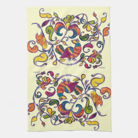 Linge De Cuisine Oiseaux nordiques (Vertical)