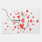Linge De Cuisine Oiseaux pour la Saint-Valentin (Horizontal)
