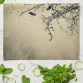 Linge De Cuisine Oiseaux sur un arbre (Plié)