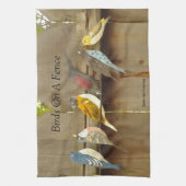 Linge De Cuisine Oiseaux sur une clôture (Vertical)