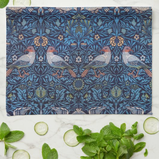 Linge De Cuisine Oiseaux, William Morris (Plié)