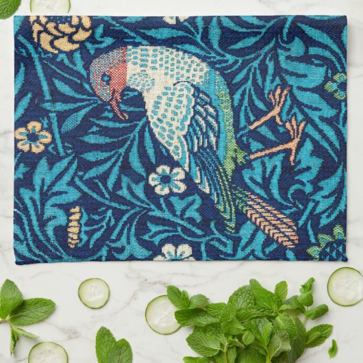 Linge De Cuisine Oiseaux, William Morris (Plié)