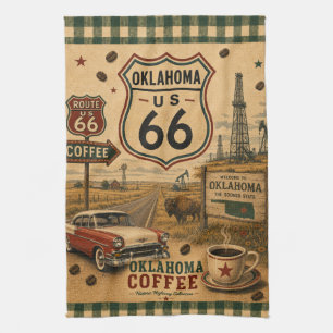 Linge De Cuisine Oklahoma Classique Café Plains Americana
