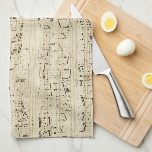 Linge De Cuisine Old Music Notes (Quart Plié)