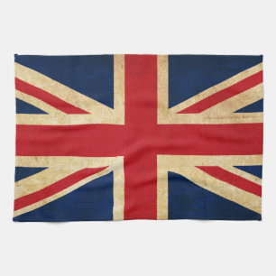 Linge De Cuisine Old Vintage Grunge United Kingdom Flag Union Jack