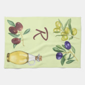 Linge De Cuisine Olive et huile (Horizontal)