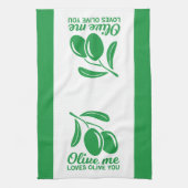 Linge De Cuisine Olive Me Love You (Vertical)