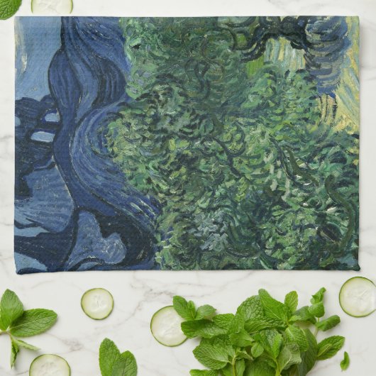 Linge De Cuisine Olive Trees par Van Gogh (Plié)