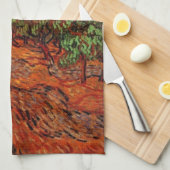 Linge De Cuisine Olive Trees with Yellow Sky and Sun (Quart Plié)