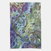 Linge De Cuisine Olive vert, purple blue burgundy (Vertical)