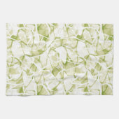 Linge De Cuisine olive-white abstract fashionable modern pattern (Horizontal)