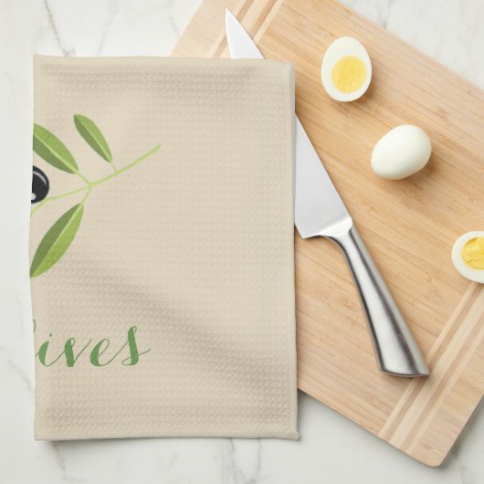 Linge De Cuisine Olives (Quart Plié)