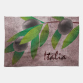 Linge De Cuisine Olives de l'Italie (Horizontal)