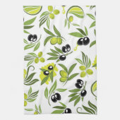 Linge De Cuisine Olives noires (Vertical)