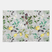 Linge De Cuisine Olives, Toscane, fleurs, Méditerranée, citron (Horizontal)