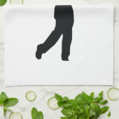 Linge De Cuisine Ombre de silhouette noire de golf (Plié)