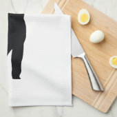 Linge De Cuisine Ombre de silhouette noire de golf (Quart Plié)