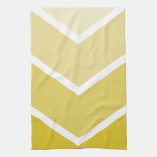 Linge De Cuisine Ombré jaune Chevron Stripes