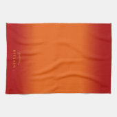 Linge De Cuisine Ombre orange feu (Horizontal)