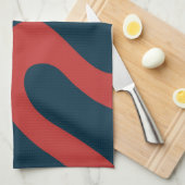 Linge De Cuisine Ondes abstraites colorées (Quart Plié)