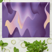 Linge De Cuisine Ondes violettes (Plié)