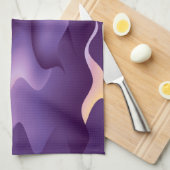 Linge De Cuisine Ondes violettes (Quart Plié)