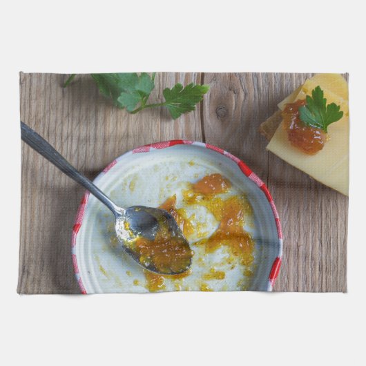 Linge De Cuisine Onion pineapple chutney on rustic wood (Horizontal)