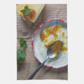 Linge De Cuisine Onion pineapple chutney on rustic wood (Vertical)