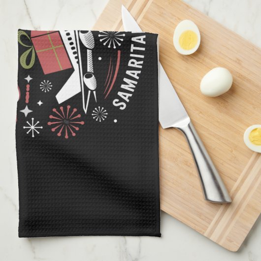 Linge De Cuisine Opération Noël Enfant drôle Famille correspondant (Quart Plié)