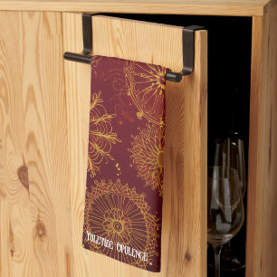 Linge De Cuisine Opulence de Noël : Fils d'or de Christmas