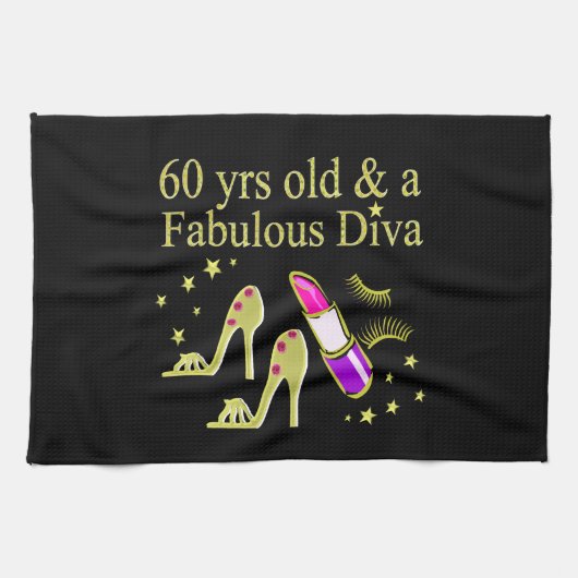 LINGE DE CUISINE OR 60 ANS ET UN DIVA FABULEUX (Horizontal)