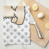 Linge De Cuisine Or avec Masque Noir Chih Tzu Cute Dessin Chien (Quart Plié)