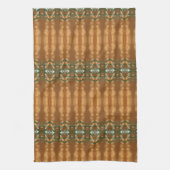 Linge De Cuisine Or beige et vert Turquoise (Vertical)