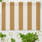 Linge De Cuisine Or bold et rayure crème (Plié)