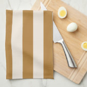 Linge De Cuisine Or bold et rayure crème (Quart Plié)