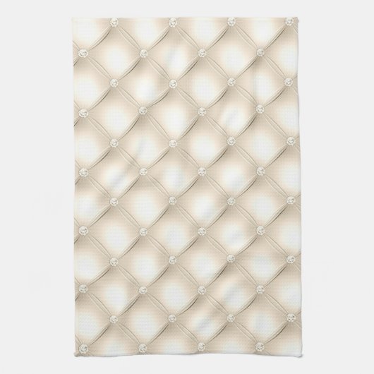Linge De Cuisine Or Clair, Faux Diamond Tufted (Vertical)