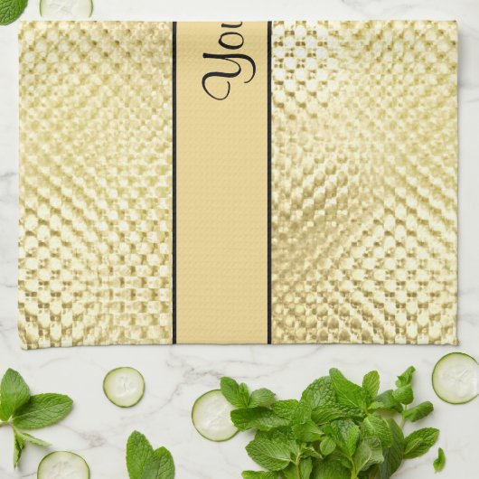 Linge De Cuisine Or élégant (Plié)