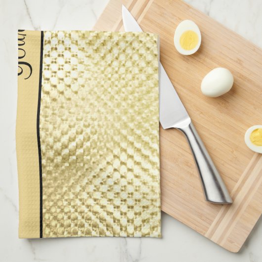 Linge De Cuisine Or élégant (Quart Plié)