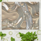 Linge De Cuisine Or et argent de liquide d'écoulement (Plié)