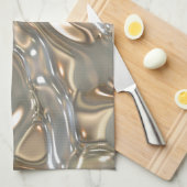 Linge De Cuisine Or et argent de liquide d'écoulement (Quart Plié)