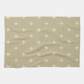 Linge De Cuisine Or Fleur de Lis Latte Brown (Horizontal)