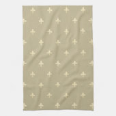 Linge De Cuisine Or Fleur de Lis Latte Brown (Vertical)