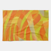 Linge De Cuisine Orange Abstract Art Lines and Curves Towel (Horizontal)