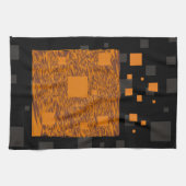 Linge De Cuisine Orange alerte float abstrait Halloween boîte noire (Horizontal)